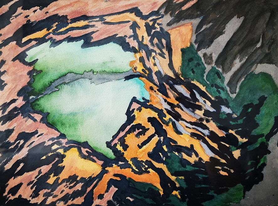 Renato Liermann: O.T. (Landscape). Aquarell/Büttenpapier (1992) Renato Liermann: O.T. (Landscape). Aquarell/Büttenpapier (1992)