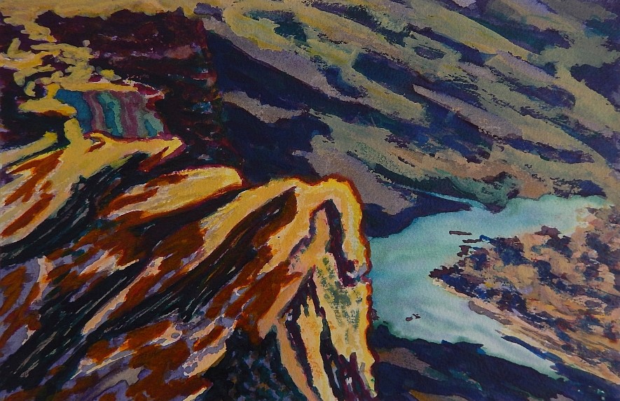 Renato Liermann: O.T. (Landscape). Aquarell/Büttenpapier (1993) Renato Liermann: O.T. (Landscape). Aquarell/Büttenpapier (1993)