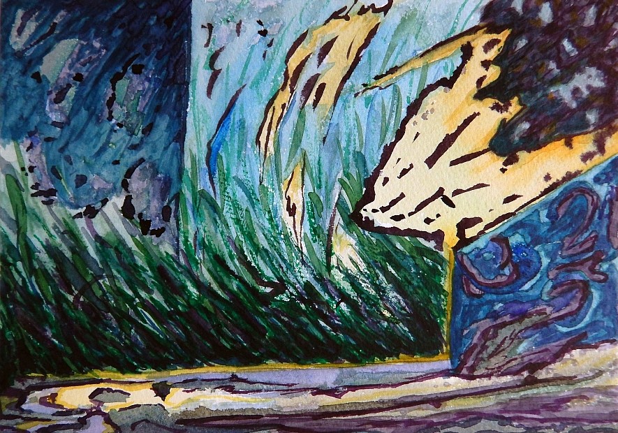 Renato Liermann: O.T. (Landschaft transform). Aquarell/Büttenpapier (1995) Renato Liermann: O.T. (Landschaft transform). Aquarell/Büttenpapier (1995)