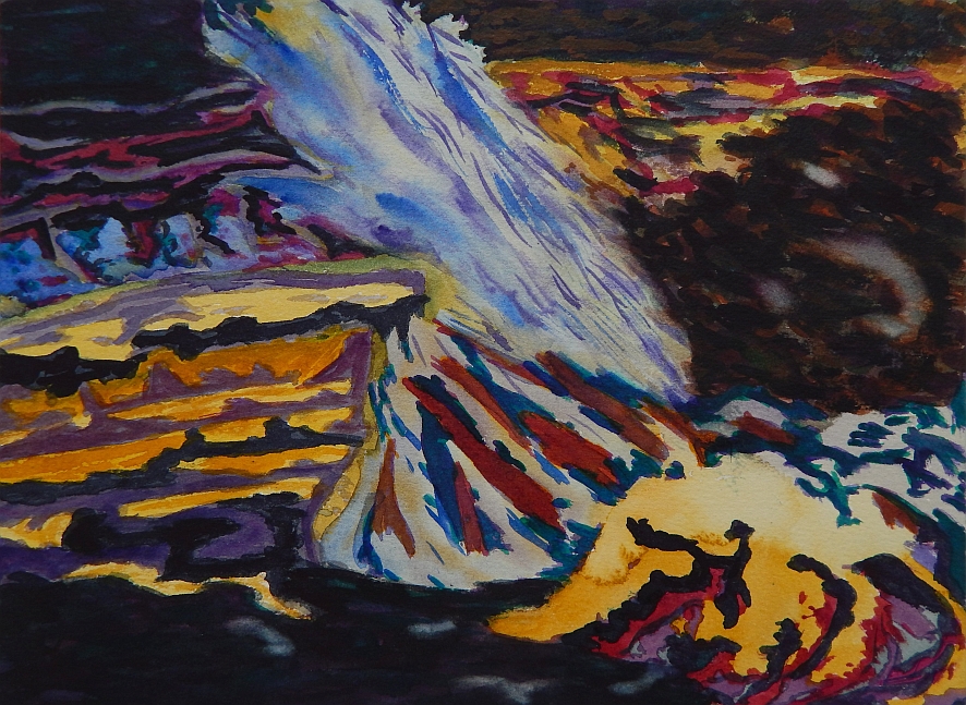 Renato Liermann: Landschaft (Studie II). Aquarell/Büttenpapier (1997) Renato Liermann: Landschaft (Studie II). Aquarell/Büttenpapier (1997)