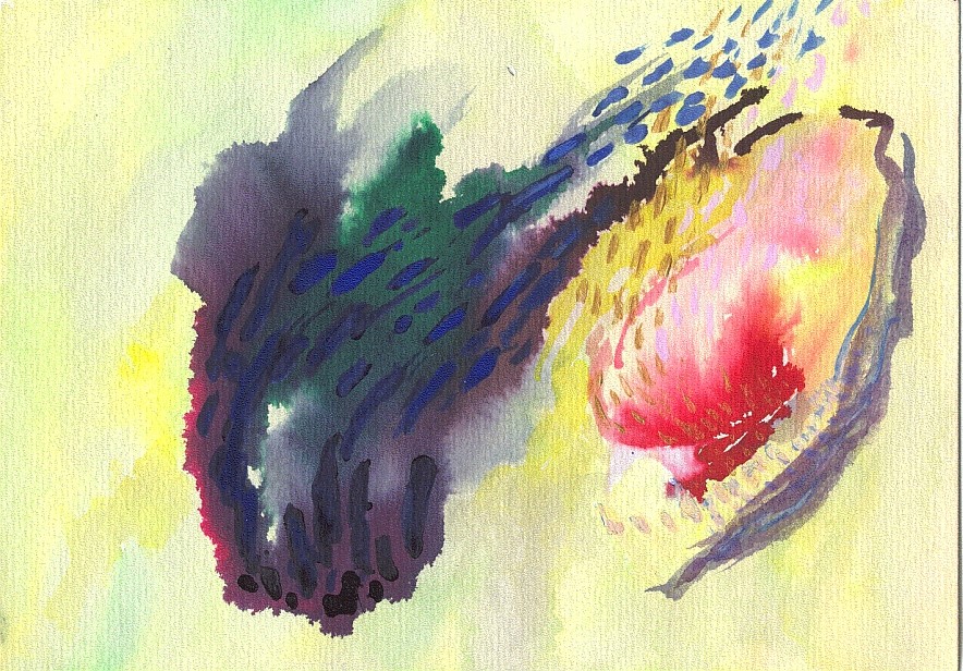 Renato Liermann: O.T. (Begegnung XI). Aquarell/Büttenpapier (2001) Renato Liermann: O.T. (Begegnung XI). Aquarell/Büttenpapier (2001)